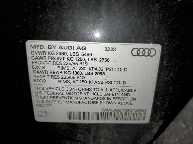 WA1EAAFY5P2125266 - 2023 AUDI Q5 PREMIUM PLUS 45 BLACK photo 13