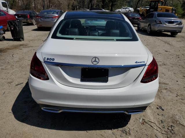 55SWF4KBXHU210583 - 2017 MERCEDES-BENZ C 300 4MATIC WHITE photo 6