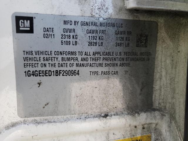 1G4GE5ED1BF290964 - 2011 BUICK LACROSSE CXS BEIGE photo 13