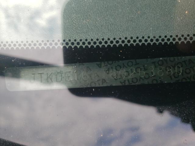 JTKDE167780263880 - 2008 TOYOTA SCION TC ნაცრისფერი ფოტო 10