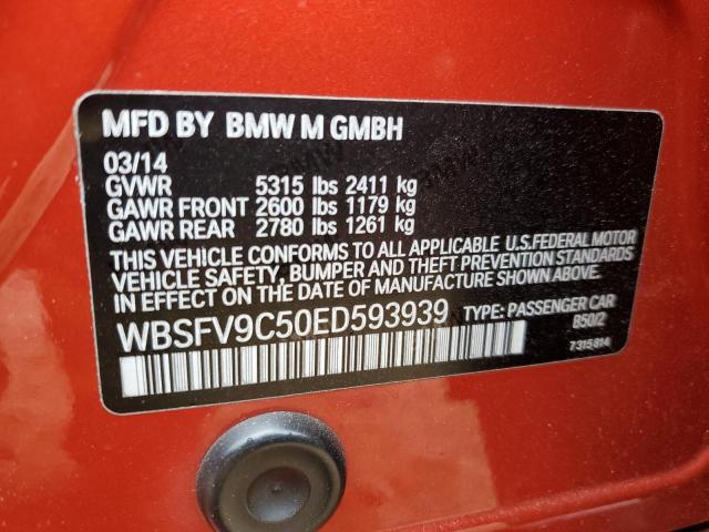 WBSFV9C50ED593939 - 2014 BMW M5 ORANGE photo 12