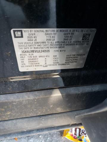 3GKALMEV0JL240505 - 2018 GMC TERRAIN SLE GRAY photo 13