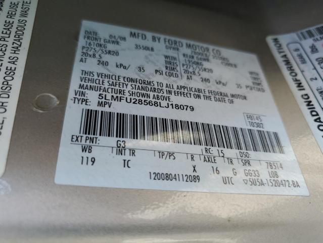 5LMFU28568LJ18079 - 2008 LINCOLN NAVIGATOR ოქროსფერი ფოტო 13