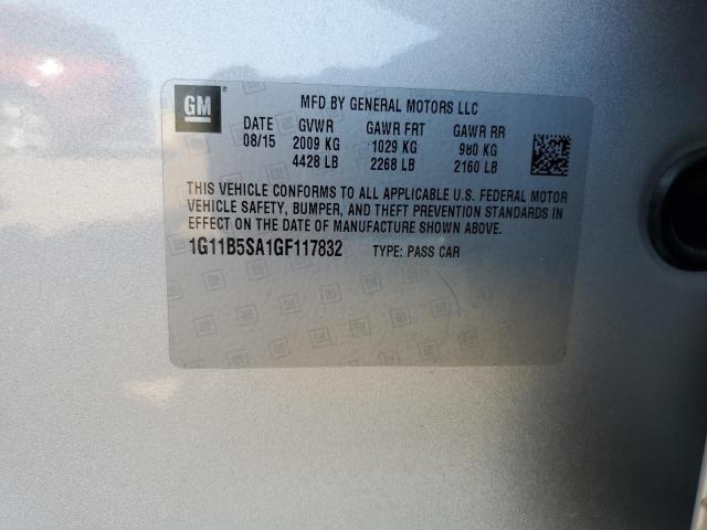 1G11B5SA1GF117832 - 2016 CHEVROLET MALIBU LIM LS SILVER photo 13