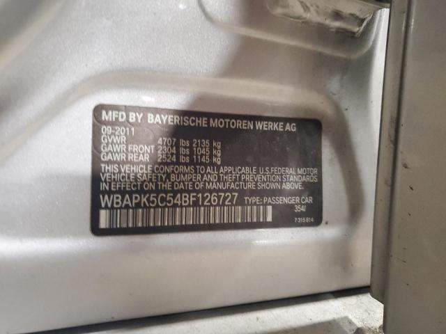 WBAPK5C54BF126727 - 2011 BMW 328 XI SULEV SILVER photo 12