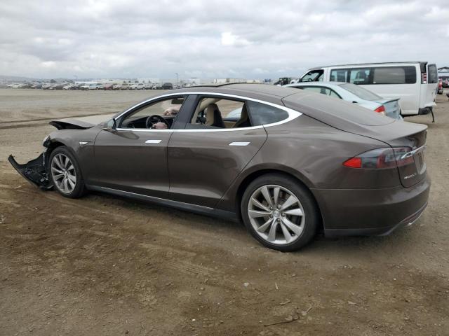 5YJSA1H13EFP37579 - 2014 TESLA MODEL S BROWN photo 2