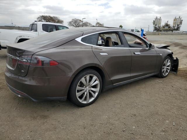 5YJSA1H13EFP37579 - 2014 TESLA MODEL S 棕色 照片 3