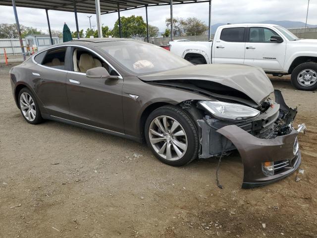 5YJSA1H13EFP37579 - 2014 TESLA MODEL S 棕色 照片 4