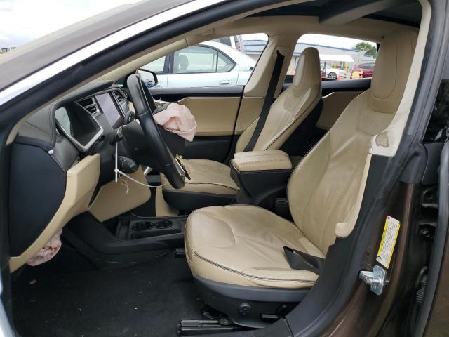 5YJSA1H13EFP37579 - 2014 TESLA MODEL S 棕色 照片 7