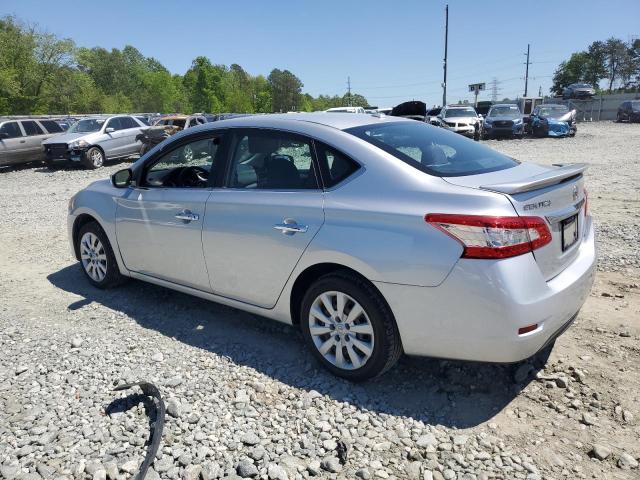 3N1AB7AP2EY206939 - 2014 NISSAN SENTRA S GRAY photo 2