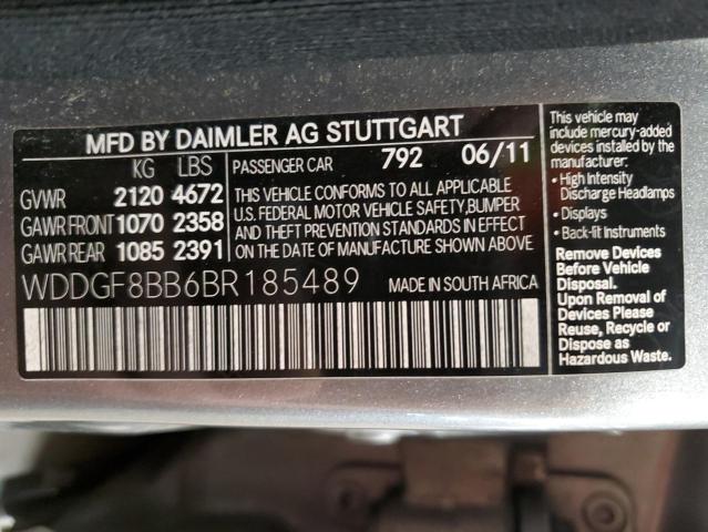 WDDGF8BB6BR185489 - 2011 MERCEDES-BENZ C 300 4MATIC SILVER photo 12