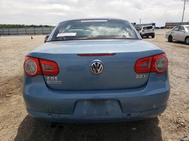 WVWBA71F09V013722 - 2009 VOLKSWAGEN EOS TURBO BLUE photo 6