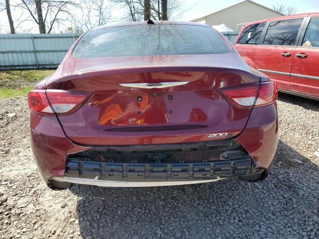 1C3CCCBB6GN142519 - 2016 CHRYSLER 200 S RED photo 6