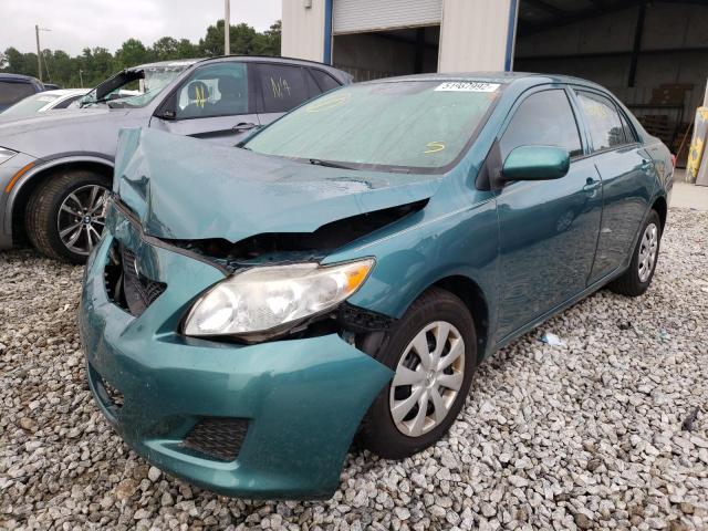 2T1BU4EE8AC508250 - 2010 TOYOTA COROLLA BASE TEAL photo 2