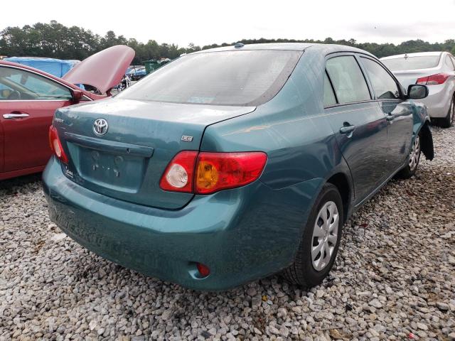 2T1BU4EE8AC508250 - 2010 TOYOTA COROLLA BASE TEAL photo 4