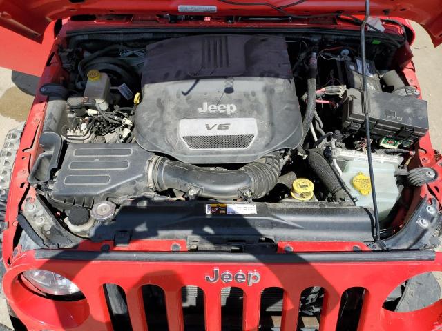 1C4BJWKG8FL652052 - 2015 JEEP WRANGLER U SPORT RED photo 11