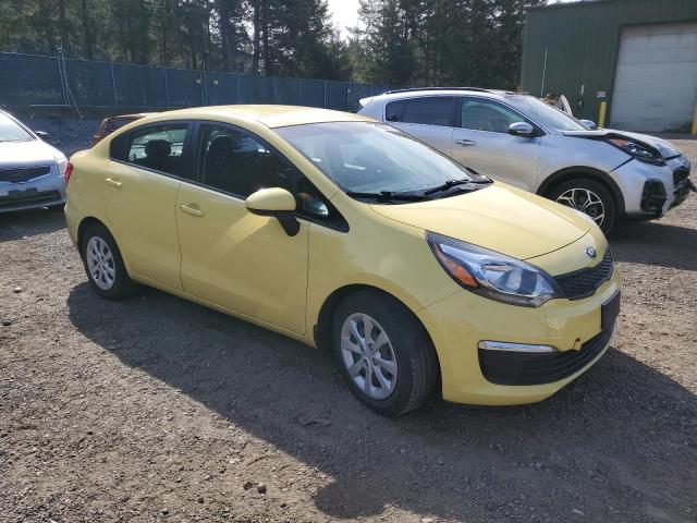 KNADM4A34G6599818 - 2016 KIA RIO LX YELLOW photo 4