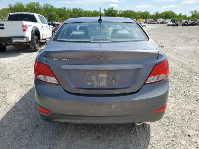 KMHCT4AE1FU931142 - 2015 HYUNDAI ACCENT GLS GRAY photo 6