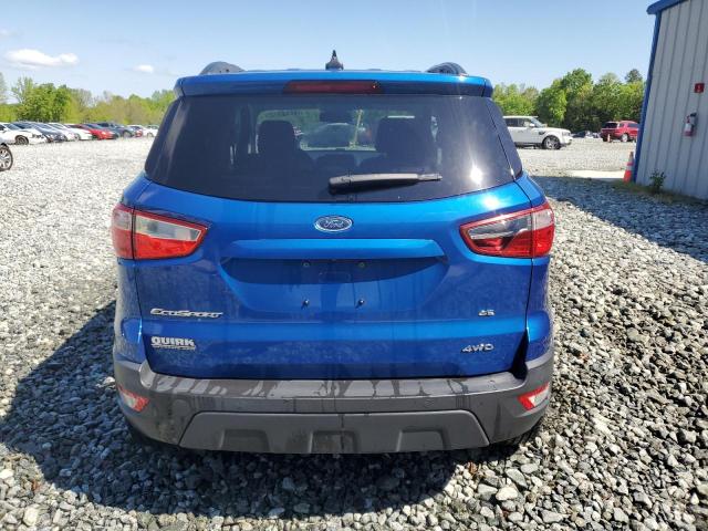 MAJ6P1UL8JC222095 - 2018 FORD ECOSPORT SE BLUE photo 6