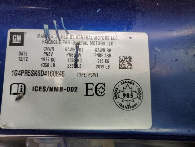 1G4PR5SK6D4160846 - 2013 BUICK VERANO CONVENIENCE BLUE photo 12