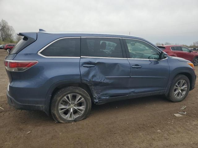 5TDJKRFH5ES021527 - 2014 TOYOTA HIGHLANDER XLE Mavi foto 3