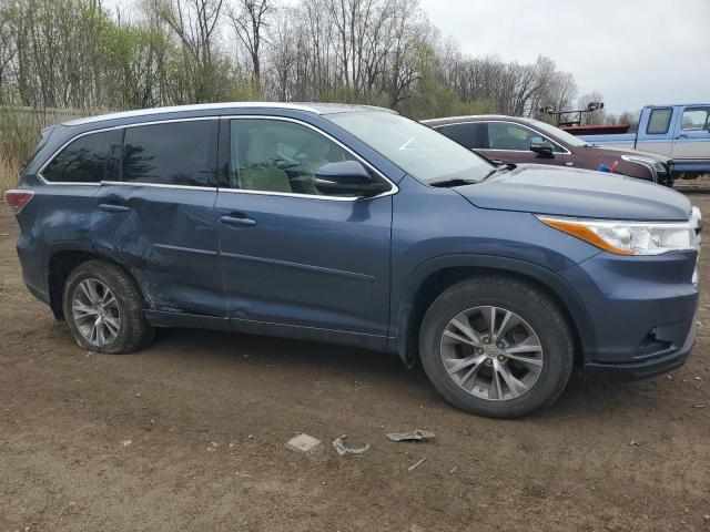 5TDJKRFH5ES021527 - 2014 TOYOTA HIGHLANDER XLE Mavi foto 4