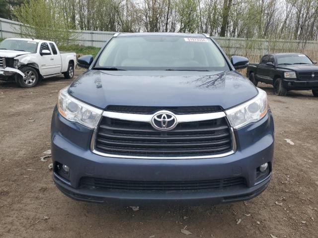 5TDJKRFH5ES021527 - 2014 TOYOTA HIGHLANDER XLE Mavi foto 5