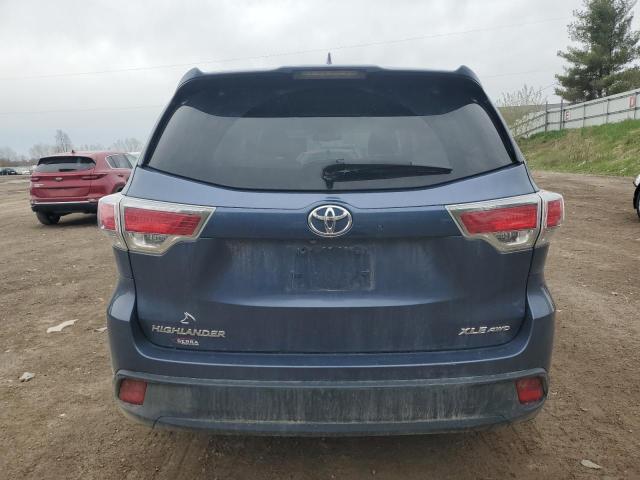 5TDJKRFH5ES021527 - 2014 TOYOTA HIGHLANDER XLE Mavi foto 6