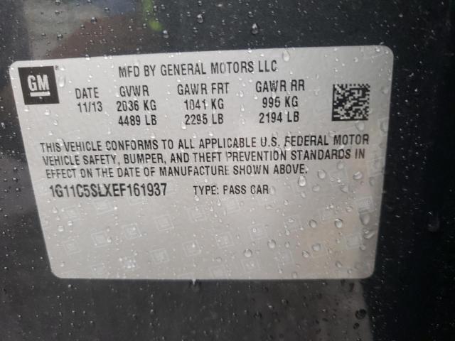 1G11C5SLXEF161937 - 2014 CHEVROLET MALIBU 1LT GRAY photo 13