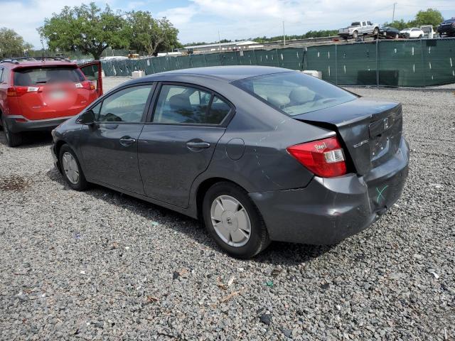 2HGFB2F50CH300805 - 2012 HONDA CIVIC LX GRAY photo 2