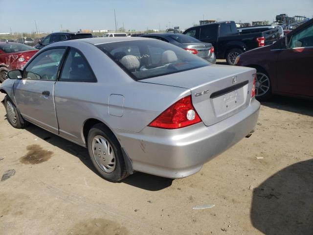 1HGEM22184L009322 - 2004 HONDA CIVIC DX VP SILVER photo 2