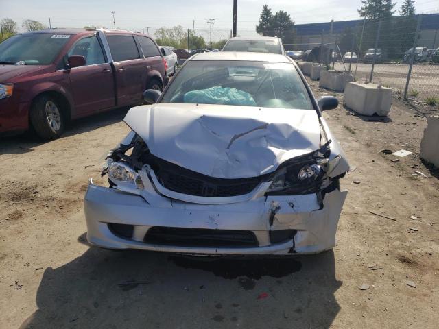 1HGEM22184L009322 - 2004 HONDA CIVIC DX VP SILVER photo 5