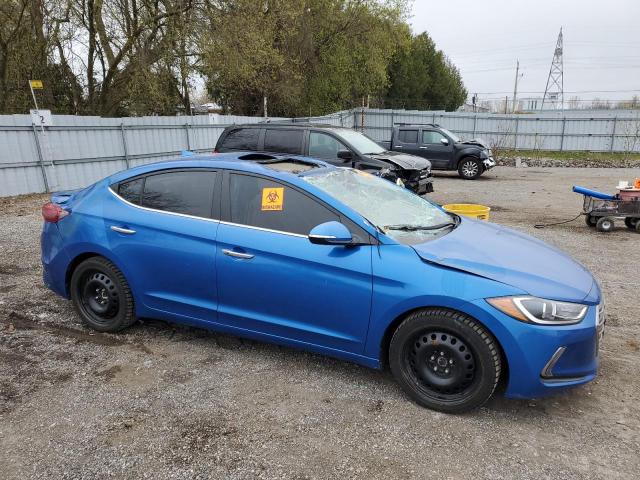 KMHD84LF5HU087766 - 2017 HYUNDAI ELANTRA SE BLUE photo 4