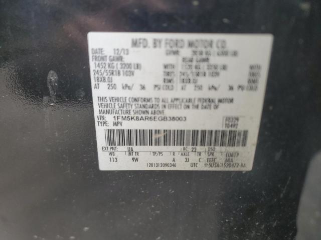 1FM5K8AR6EGB38003 - 2014 FORD EXPLORER POLICE INTERCEPTOR 黑色 照片 14