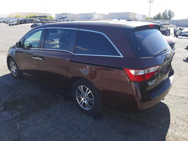 5FNRL5H65CB018536 - 2012 HONDA ODYSSEY EXL BURGUNDY photo 2