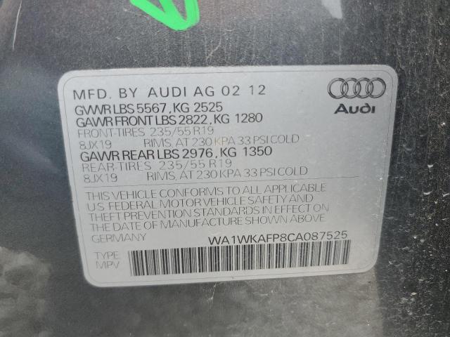 WA1WKAFP8CA087525 - 2012 AUDI Q5 PRESTIGE 灰色 照片 14