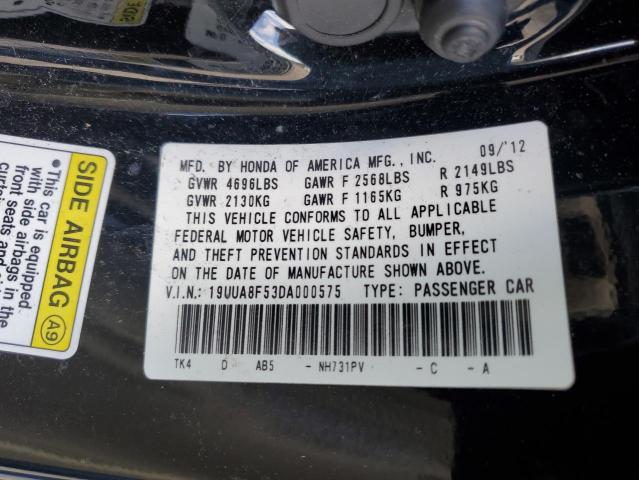 19UUA8F53DA000575 - 2013 ACURA TL TECH BLACK photo 13