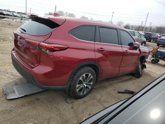 5TDHZRBH6NS570427 - 2022 TOYOTA HIGHLANDER XLE RED photo 3