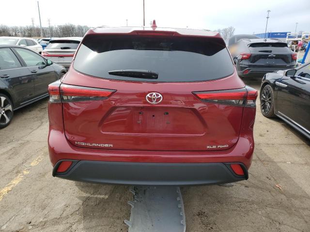 5TDHZRBH6NS570427 - 2022 TOYOTA HIGHLANDER XLE RED photo 6