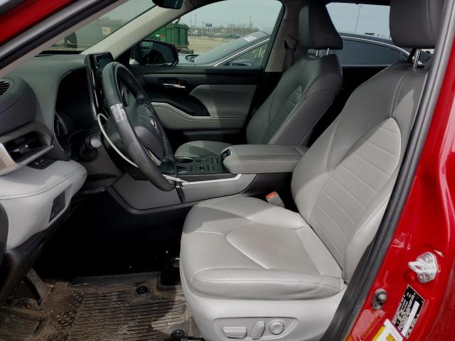 5TDHZRBH6NS570427 - 2022 TOYOTA HIGHLANDER XLE RED photo 7