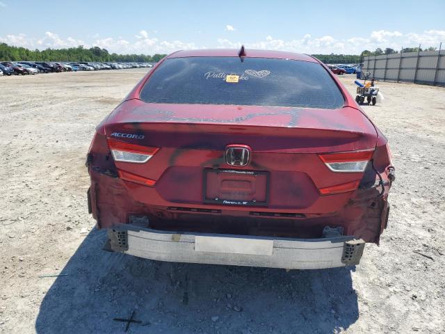 1HGCV1F18KA005014 - 2019 HONDA ACCORD LX RED photo 6