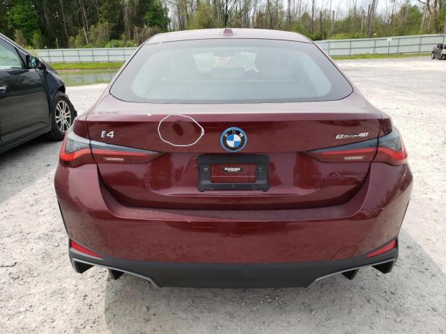 WBY73AW00PFP36462 - 2023 BMW I4 EDRIVE4 RED photo 6