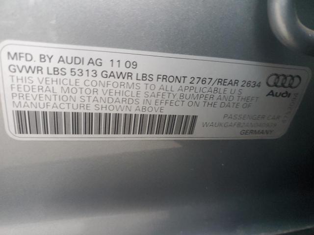 WAUKGAFB2AN040939 - 2010 AUDI A6 PRESTIGE GRAY photo 12