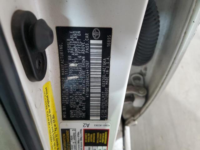 4T1BK3DB6CU441267 - 2012 TOYOTA AVALON BASE Ağ foto 12