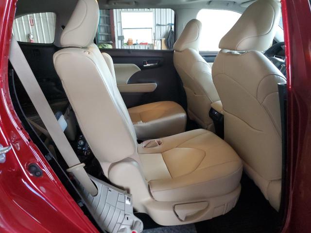 5TDGZRBH2NS233099 - 2022 TOYOTA HIGHLANDER XLE MAROON photo 10