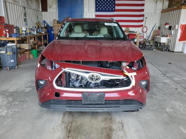 5TDGZRBH2NS233099 - 2022 TOYOTA HIGHLANDER XLE MAROON photo 5