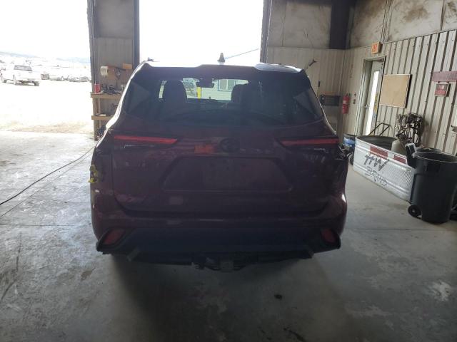 5TDGZRBH2NS233099 - 2022 TOYOTA HIGHLANDER XLE MAROON photo 6