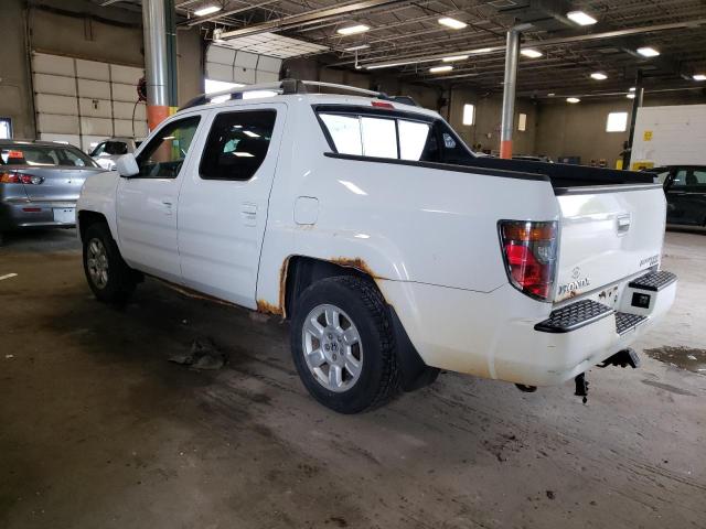 2HJYK16407H514123 - 2007 HONDA RIDGELINE RTS WHITE photo 2