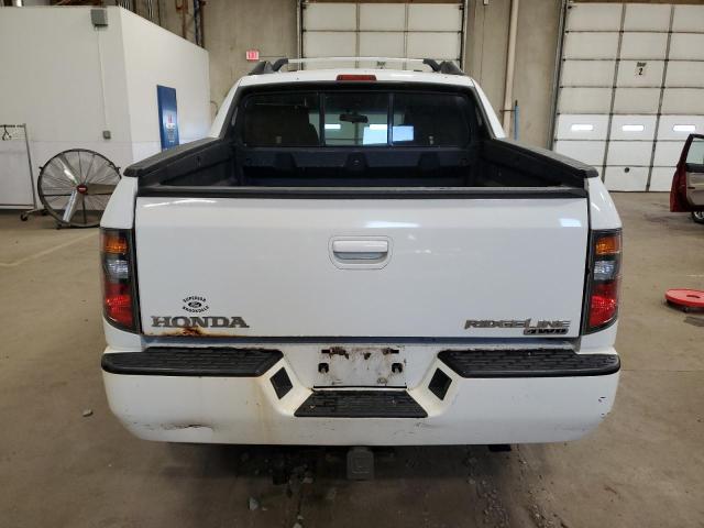 2HJYK16407H514123 - 2007 HONDA RIDGELINE RTS WHITE photo 6