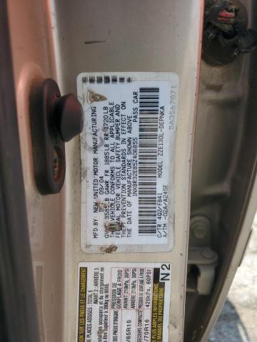 1NXBR32E85Z406855 - 2005 TOYOTA COROLLA CE GOLD photo 12